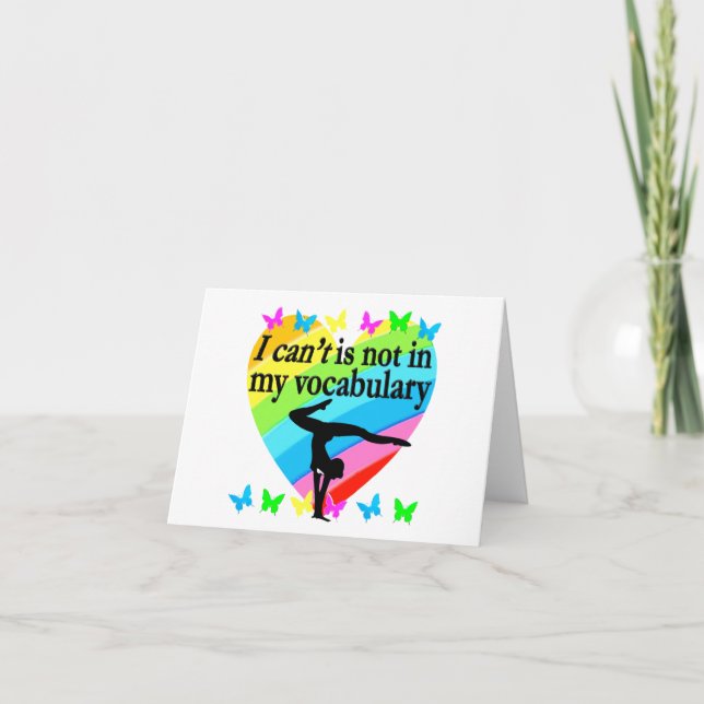 GYMNASTICS GIRL INSPIRATIONAL DESIGN KORT (Framsida)
