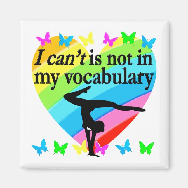 GYMNASTICS GIRL INSPIRATIONAL DESIGN MAGNET (Framsidan)