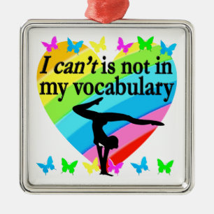 GYMNASTICS GIRL INSPIRATIONAL DESIGT JULGRANSPRYDNAD METALL