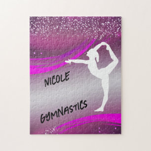 Gymnastics Girl Personlig Jigszle Puzzle Pussel