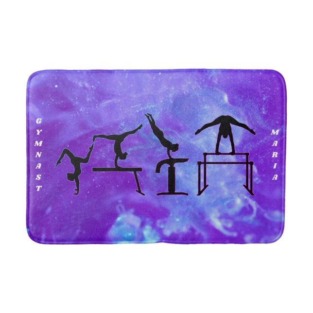 Gymnastics Girls Galaxy Bath Mat Badrumsmatta (Framsidan)