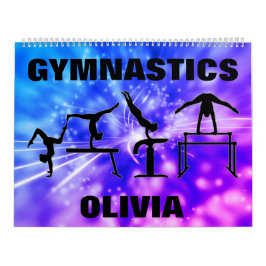 Gymnastics Girls Lila och Blue Calendar Kalender