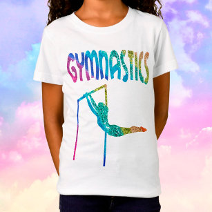 Gymnastics Glitter Asymmetrical Pub T Shirt
