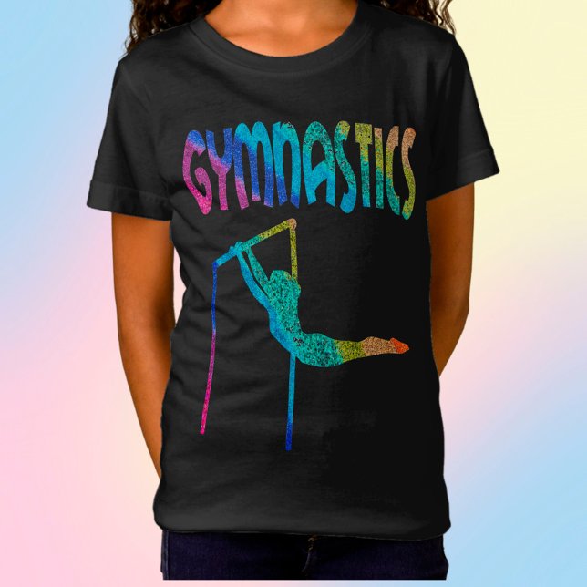 Gymnastics Glitter Asymmetrical Pub T-Shirt (Skapare uppladdad)