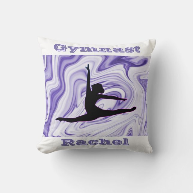 Gymnastics Golv, Beam, Vault, Pub Lila/White Kudde (Framsida)