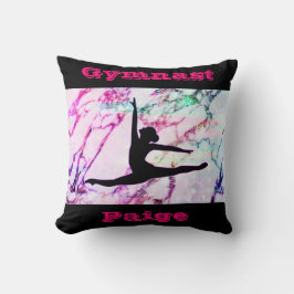 Gymnastics Golv, Beam, Vault, Pub med eget namn Kudde