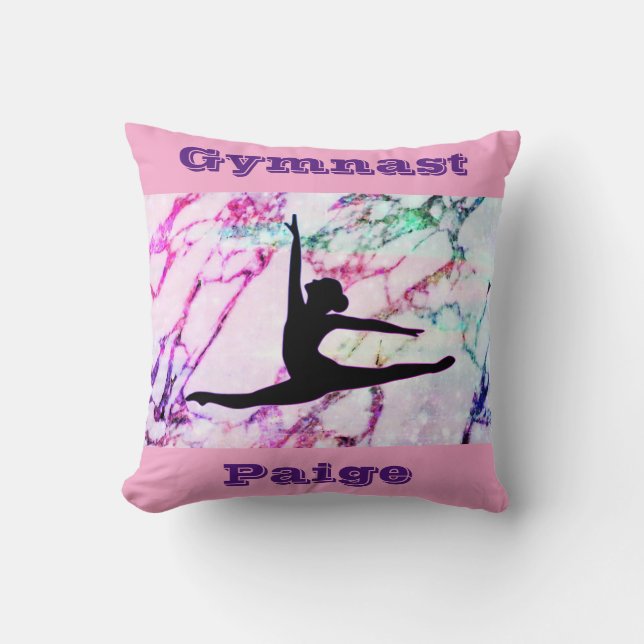 Gymnastics Golv, Beam, Vault, Pub med eget namn Kudde (Framsida)