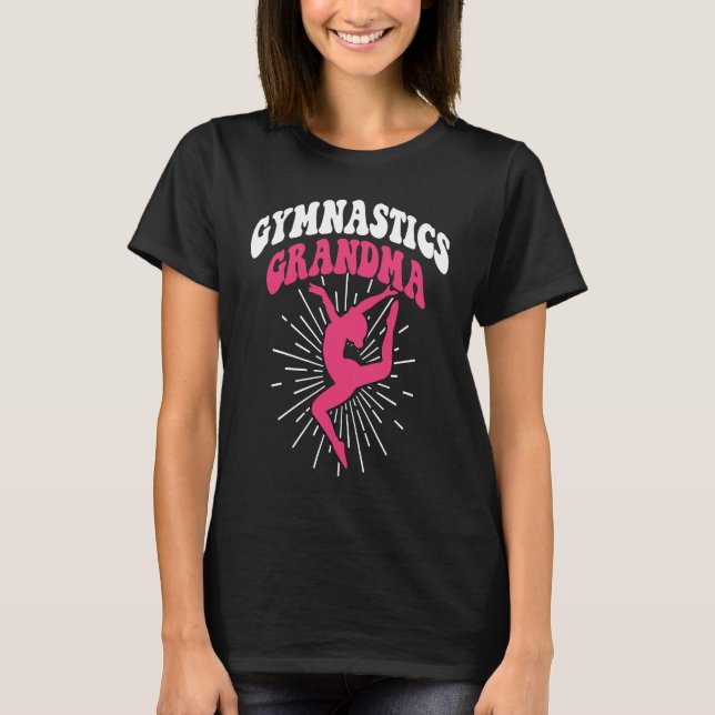 Gymnastics Grandma Women Gymnast Dance Retro Vinta T Shirt (Framsida)