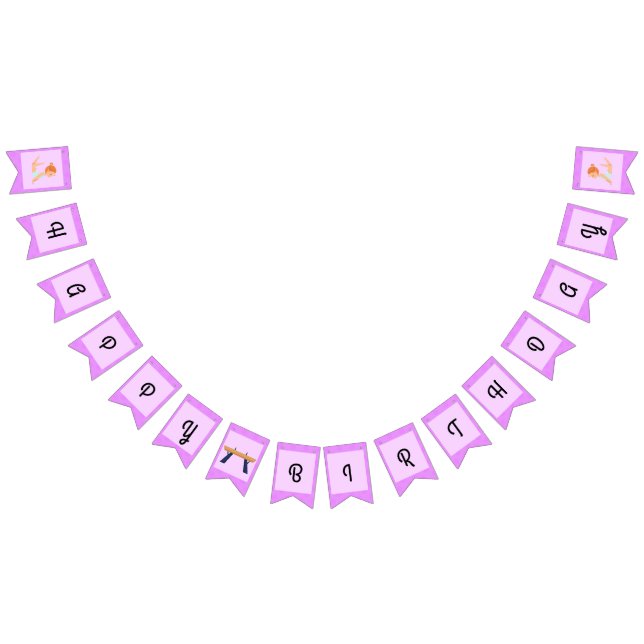 Gymnastics Grattis på födelsedagen Vimplar (Alla)