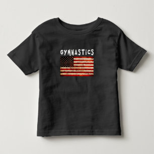 Gymnastics Grunge American USA flagga T Shirt
