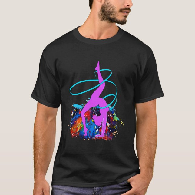 Gymnastics Gymnast aerobics acrobat Fan T Shirt (Framsida)