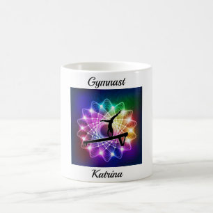 Gymnastics Gymnast Balance Beam Personlig mugg