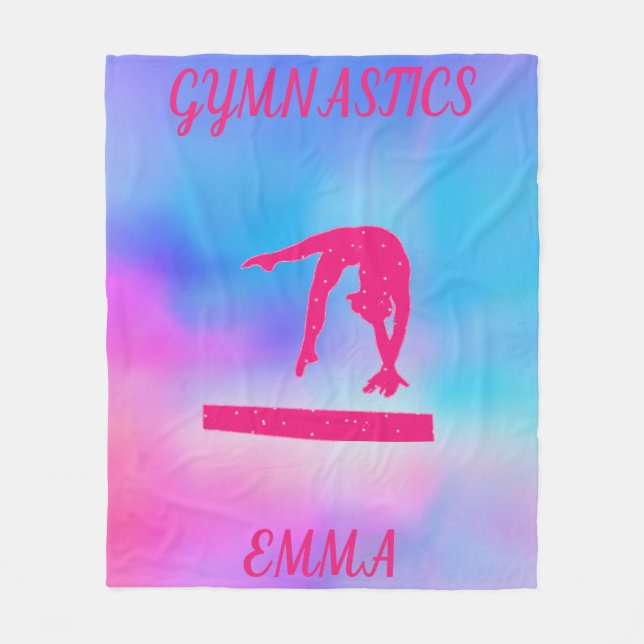 GYMNASTICS GYMNAST FLEECE BLANKET PERSONLIG! (Framsidan)