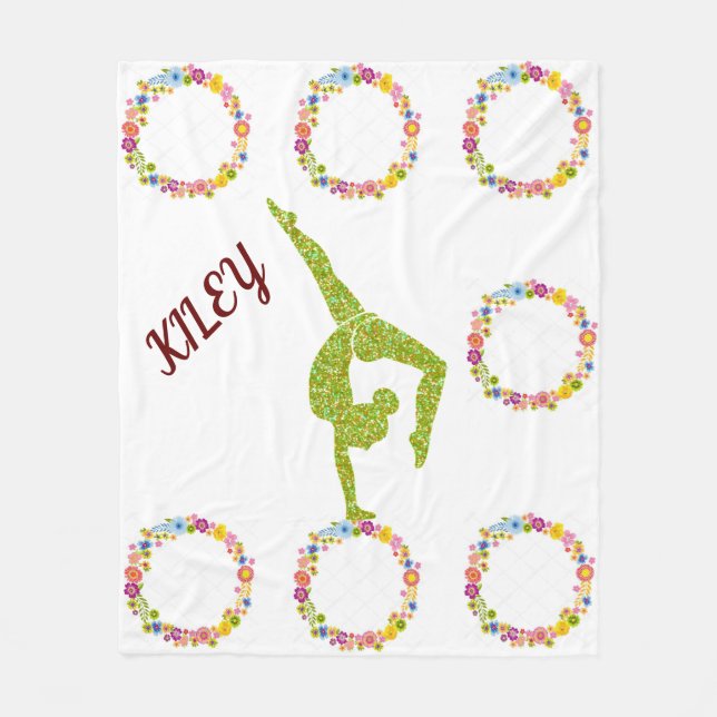 GYMNASTICS GYMNAST FLEECE BLANKET PERSONLIG! (Framsidan)