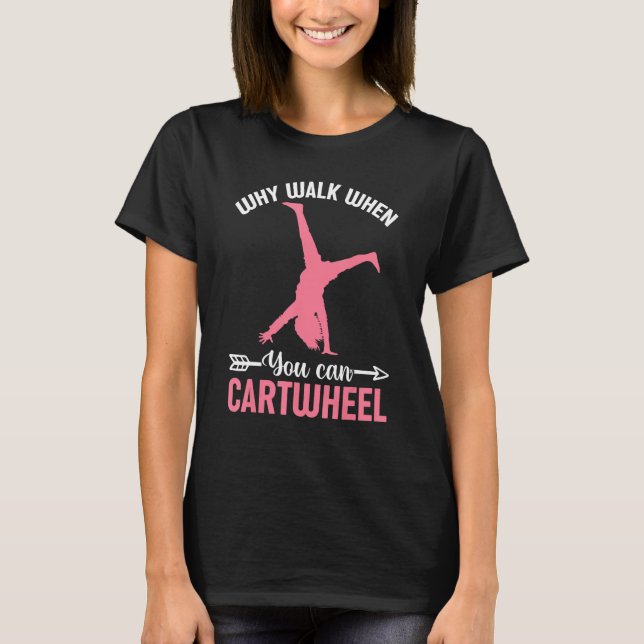 Gymnastics Gymnast  For Girls Women Cool Cartwheel T Shirt (Framsida)