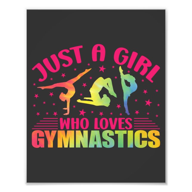 Gymnastics Gymnast Just a Girl Kärlek Gymnastic Fototryck (Framsidan)