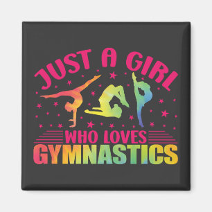 Gymnastics Gymnast Just a Girl Kärlek Gymnastic Magnet