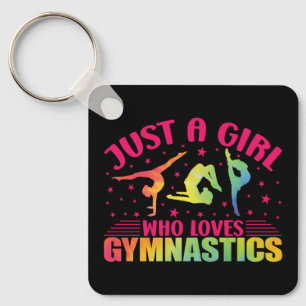 Gymnastics Gymnast Just a Girl Kärlek Gymnastic Nyckelring