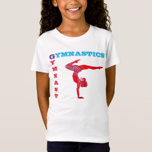 Gymnastics Gymnast Red + Blue = Lila Abstrakt T Shirt (Framsida)