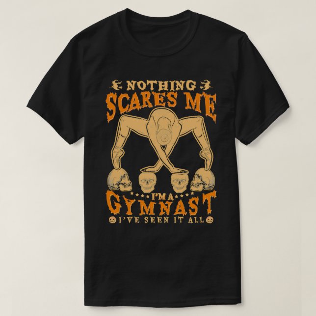GYMNASTICS HALLOWEEN GYMNAST FUNNY HALLOWEEN QUOTE T SHIRT (Design framsida)
