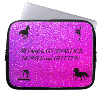 Gymnastics Horses Glitter Electronics Bag