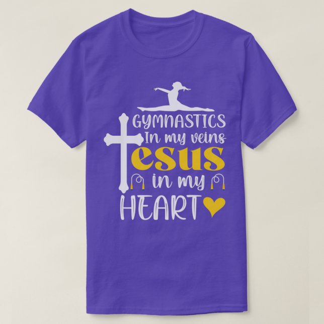 Gymnastics Jesus Gymnast 1 T Shirt (Design framsida)