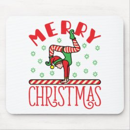 Gymnastics Jul Elf på Beam Musmatta