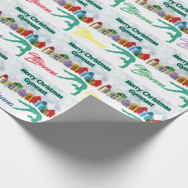 Gymnastics Juldag Personlig Wrapping Papper Presentpapper (Hörn)