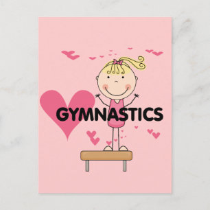 GYMNASTICS - Kärlek Gymnastics Tshirts and Gifts Vykort