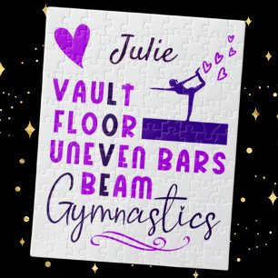 Gymnastics Kärlek Vault Golv Uneven Pub Beam Uneve Pussel