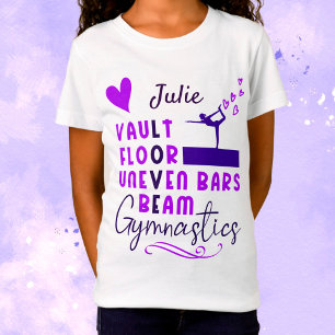 Gymnastics Kärlek Vault Golv Uneven Pub Beam Uneve T Shirt