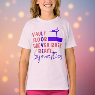 Gymnastics Kärlek Vault Golv Uneven Pub Beam Uneve T Shirt