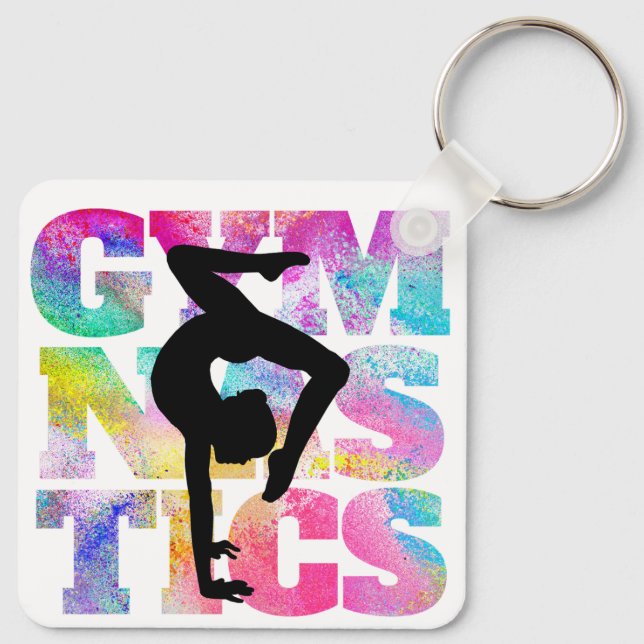 Gymnastics Keychain Art Nyckelring (Baksida)