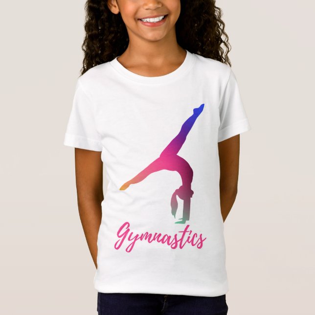 Gymnastics Kickover Pastel Rosa Lila Blue T Shirt (Framsida)