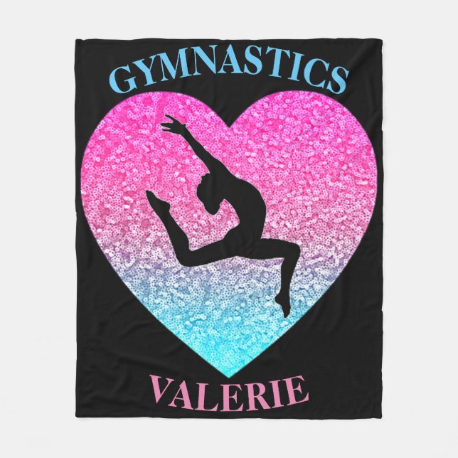 Gymnastics Leaece Blanket w/ Namn Fleecefilt (Framsidan)