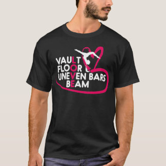 Gymnastics Leotard Kärlek Vault Golv Uneven Pub sk T Shirt
