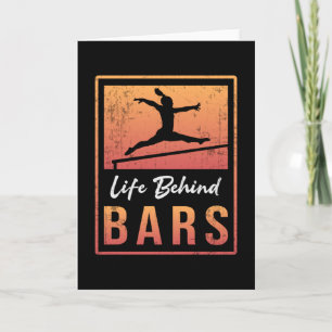Gymnastics Life Bakom Pub Acrobat Retro Gymnast Kort