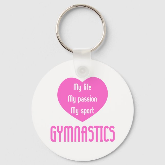 Gymnastics Life Passion Sport Nyckelring (Framsida)