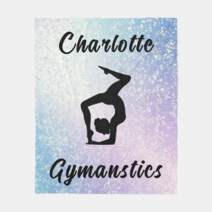 Gymnastics Lila Blue Silver Iridescent Fleecefilt