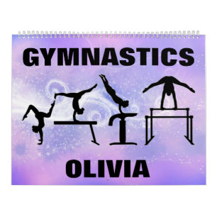 Gymnastics Lila Swirl Calendar Kalender