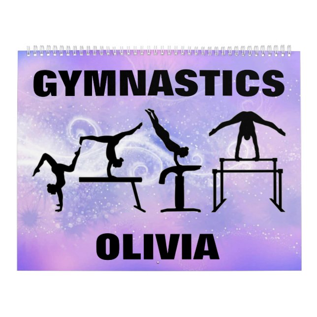 Gymnastics Lila Swirl Calendar Kalender (Omslag)