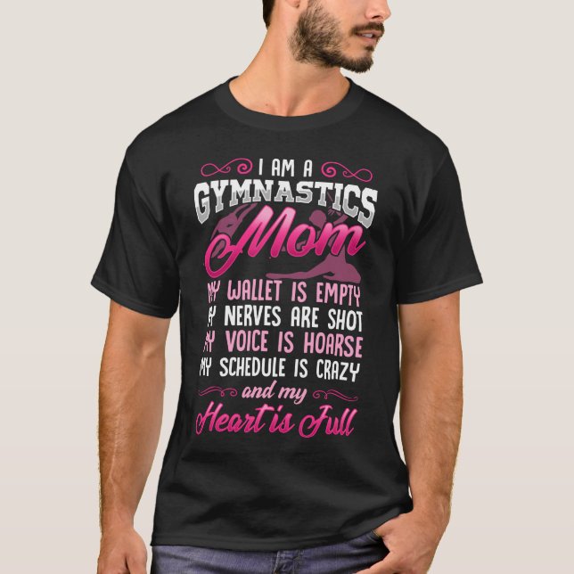 Gymnastics Mamma Dotter Idrottsman Gymnast Mor T Shirt (Framsida)