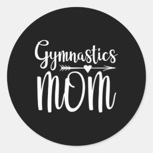 Gymnastics Mamma Gymnast Parent Runt Klistermärke