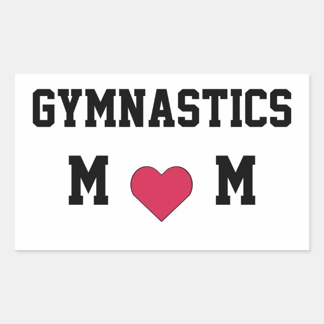 Gymnastics Mamma Rektangulärt Klistermärke (Framsida)