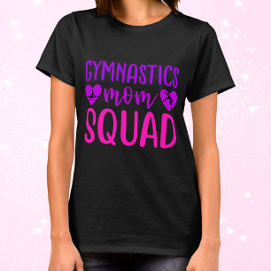 Gymnastics Mamma Squad Quote w/ Rosa and Lila Text T Shirt