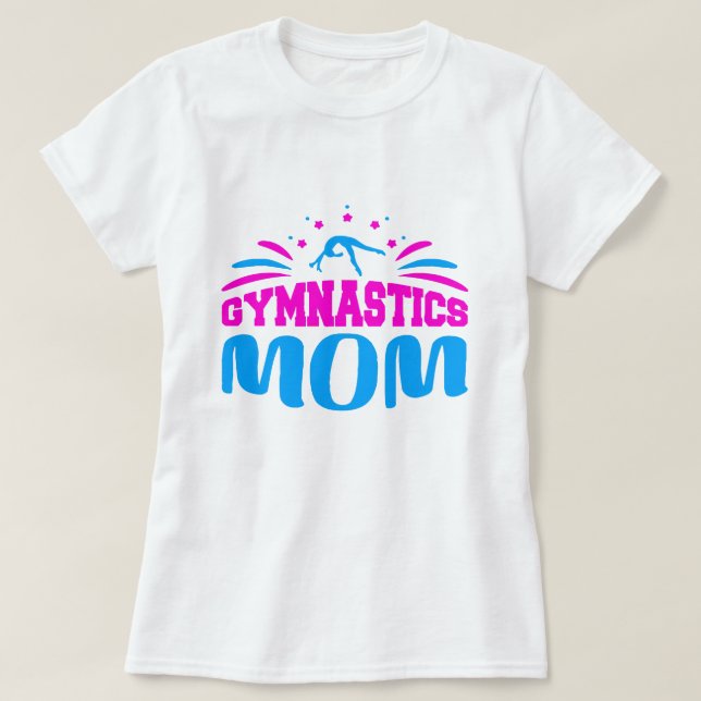 Gymnastics Mamma - stolt och stödjande gåvor T Shirt (Design framsida)