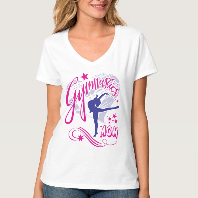 Gymnastics Mamma Tee Shirt (Framsida)