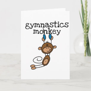 Gymnastics Monkey Tshirts och Gifts Kort