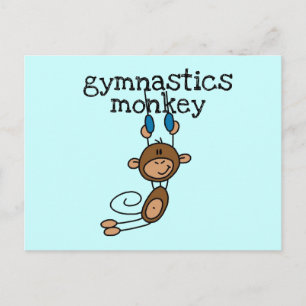 Gymnastics Monkey Vykort