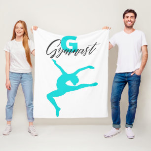 Gymnastics Monogram G är avsett för Gymnast Fleecefilt